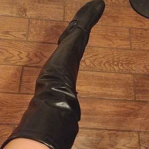 Black thigh hi boots